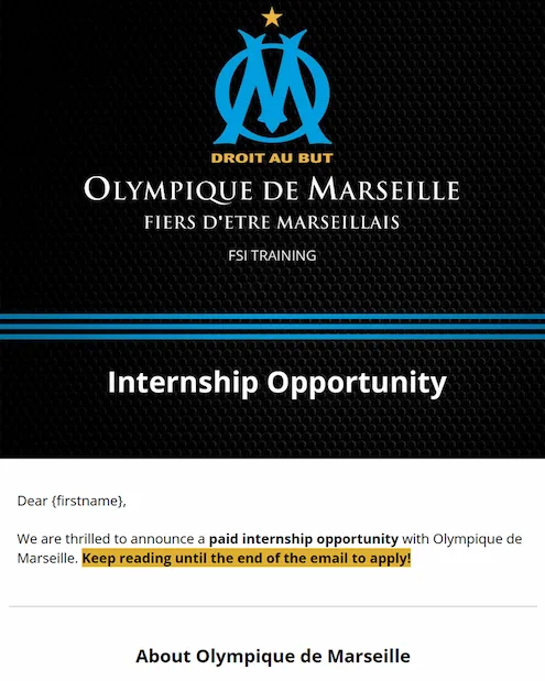 Ejemplo de oferta de empleo de FSI