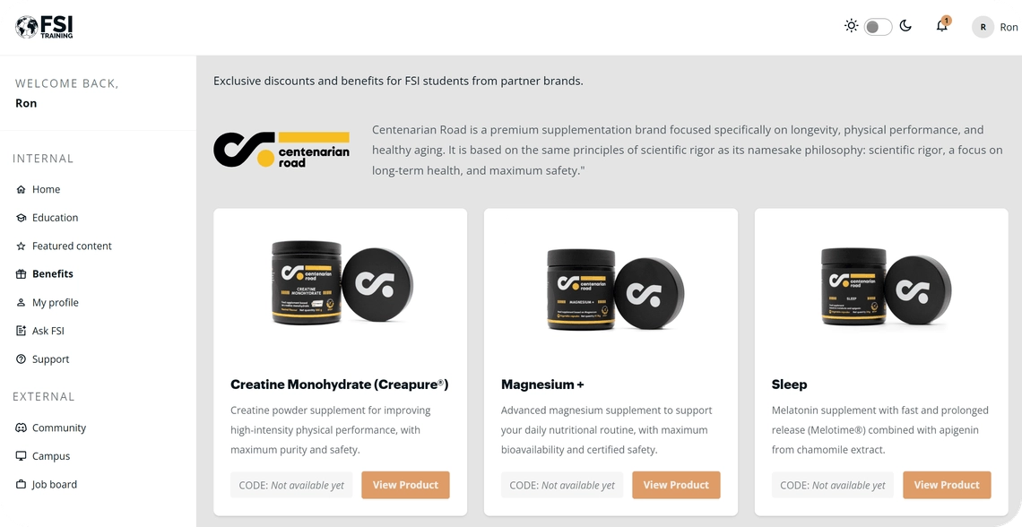 FSI Ecosystem dashboard preview